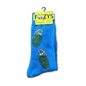 Foozys Blue Green Crew Length Military Theme Socks Men One Size New